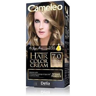 Delia Cosmetics, Coloration pour cheveux, DELIA Cameleo Permanent Hair Color Cream Kit with 5 Omega Oils - Choisissez votre teinte (Blond moyen) - Publicité Delia Cosmetics, Coloration pour cheveux, DELIA Cameleo Permanent Hair Color Cream Kit with 5 Omega Oils - Choisissez votre teinte (Blond moyen) - Publicité