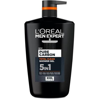 L'Oréal Paris, Gel pour cheveux, L'Oreal Men Expert Pure Carbon Gel 5 In 1 1000 Milliliters (Gel coiffant, 1000 ml) - Publicité L'Oréal Paris, Gel pour cheveux, L'Oreal Men Expert Pure Carbon Gel 5 In 1 1000 Milliliters (Gel coiffant, 1000 ml) - Publicité