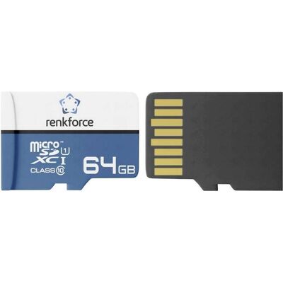 Renkforce RF-mSDC-64GB USB-Stick 64 GB RF-7482246 (64 Go, microSDXC, U1, UHS-I), Carte mémoire - Publicité Renkforce RF-mSDC-64GB USB-Stick 64 GB RF-7482246 (64 Go, microSDXC, U1, UHS-I), Carte mémoire - Publicité
