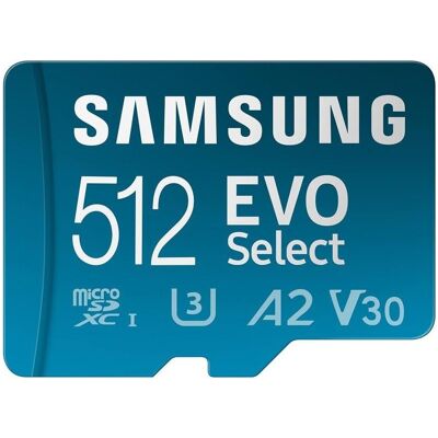 Carte microSD Samsung EVO Select 2024 512GB - Carte mémoire - Publicité Carte microSD Samsung EVO Select 2024 512GB - Carte mémoire - Publicité