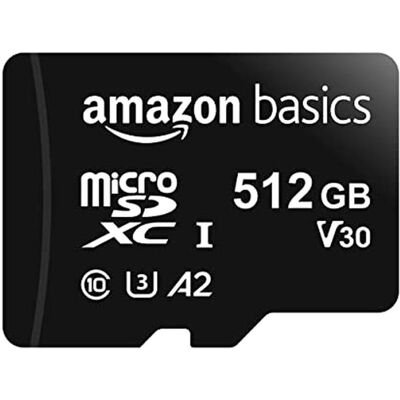 Carte mémoire Micro SDXC Amazon Basics - 512 GB - Noir - Publicité Carte mémoire Micro SDXC Amazon Basics - 512 GB - Noir - Publicité