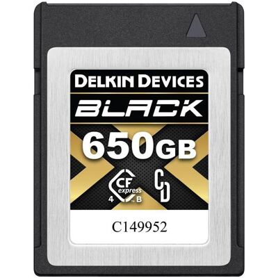 Delkin BLACK Cfexpress Type B 4.0 650GB R:1800MB/s W:1560MB/s (650 Go, CFexpress type B), Carte mémoire, Noir - Publicité Delkin BLACK Cfexpress Type B 4.0 650GB R:1800MB/s W:1560MB/s (650 Go, CFexpress type B), Carte mémoire, Noir - Publicité