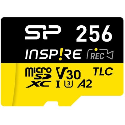 Carte mémoire Silicon Power Inspire 256GB - UHS-I U3 V30 - 4K TLC - Publicité Carte mémoire Silicon Power Inspire 256GB - UHS-I U3 V30 - 4K TLC - Publicité