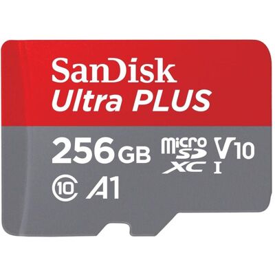 SanDisk Ultra Plus 256GB MicroSDXC - Haute Vitesse - Publicité SanDisk Ultra Plus 256GB MicroSDXC - Haute Vitesse - Publicité