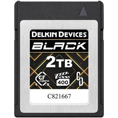 Delkin CFexpress 4.0 BLACK Type B R3700/W3220 (VPG400) 2TB (2000 Go, CFexpress type B), Carte mémoire, Noir - Publicité Delkin CFexpress 4.0 BLACK Type B R3700/W3220 (VPG400) 2TB (2000 Go, CFexpress type B), Carte mémoire, Noir - Publicité