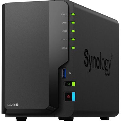 Synology DS225+ (0 TB), NAS, Noir - Publicité Synology DS225+ (0 TB), NAS, Noir - Publicité