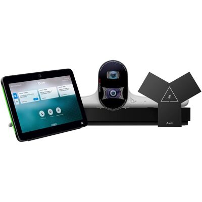 HP Système de visioconférence Poly G7500 avec Studio E70 et kit de contrôleurs TC10, Solution de conférence, Noir - Publicité HP Système de visioconférence Poly G7500 avec Studio E70 et kit de contrôleurs TC10, Solution de conférence, Noir - Publicité