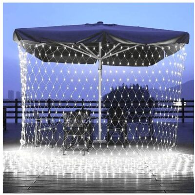 OEM LED-Netzwerk / LED-Lichterkette (320 LEDs) 3 m x 2 m, Kaltweiss, Accessoires électroniques + boîtier, Blanc - Publicité OEM LED-Netzwerk / LED-Lichterkette (320 LEDs) 3 m x 2 m, Kaltweiss, Accessoires électroniques + boîtier, Blanc - Publicité