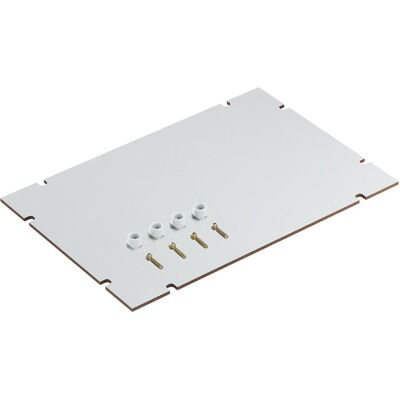 Plaque de montage Gti Spelsberg - 260x160mm - Isolant - Gris - Publicité Plaque de montage Gti Spelsberg - 260x160mm - Isolant - Gris - Publicité