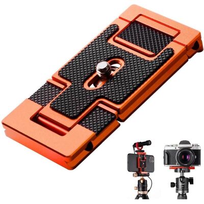 K&F Concept Arca Swiss Quick Release Plate Smartphonehouder (KF-31.027) (Plateau à dégagement rapide), Trépied : accessoires, Noir - Publicité K&F Concept Arca Swiss Quick Release Plate Smartphonehouder (KF-31.027) (Plateau à dégagement rapide), Trépied : accessoires, Noir - Publicité