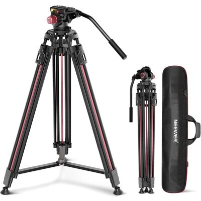 Neewer One-Step 200cm Heavy Duty Video Tripod With Fluid Drag Head, Trépied - Publicité Neewer One-Step 200cm Heavy Duty Video Tripod With Fluid Drag Head, Trépied - Publicité
