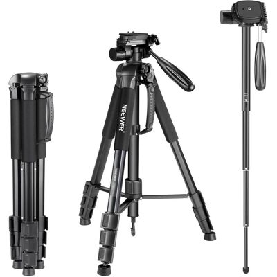 Neewer Aluminum Alloy Camera Tripod Monopod With Pan Head (I) (Métal), Trépied, Gris - Publicité Neewer Aluminum Alloy Camera Tripod Monopod With Pan Head (I) (Métal), Trépied, Gris - Publicité