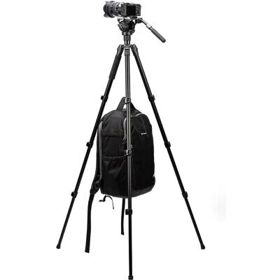 Fotopro S5i Video Tripod (D230751) (Métal), Trépied, Noir - Publicité Fotopro S5i Video Tripod (D230751) (Métal), Trépied, Noir - Publicité