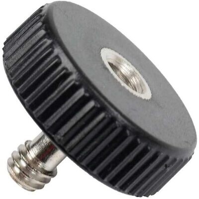 Caruba Adaptateur 1/4 "M 1/4 "F avec plastique Grip Kort (Adaptateur de trépied), Trépied : accessoires, Noir - Publicité Caruba Adaptateur 1/4 "M 1/4 "F avec plastique Grip Kort (Adaptateur de trépied), Trépied : accessoires, Noir - Publicité