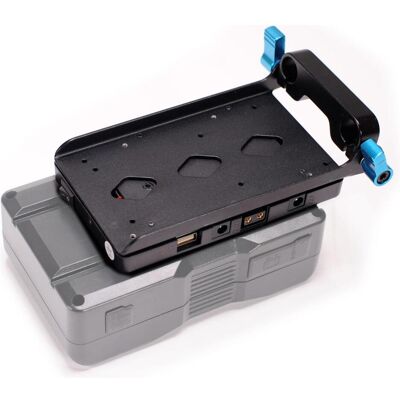 Caruba Alimentation V Mount avec support de barre de 15 mm, Trépied : accessoires, Noir - Publicité Caruba Alimentation V Mount avec support de barre de 15 mm, Trépied : accessoires, Noir - Publicité