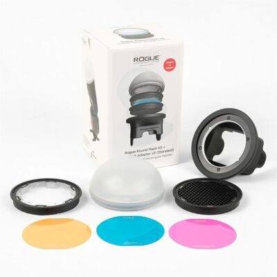 Rogue Kit flash rond + adaptateur de flash V2 (standard) (RRFKIT2V2) (Diffuseur de flash), Flash : accessoires, Multicolore - Publicité Rogue Kit flash rond + adaptateur de flash V2 (standard) (RRFKIT2V2) (Diffuseur de flash), Flash : accessoires, Multicolore - Publicité