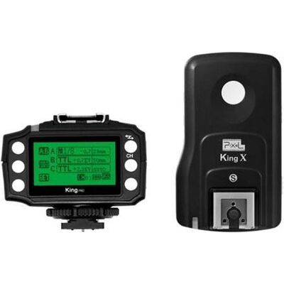 Pixel Kit de déclenchement de flash radio i-TTL King Pro pour Sony Mi (Funk), Déclencheur à distance, Noir - Publicité Pixel Kit de déclenchement de flash radio i-TTL King Pro pour Sony Mi (Funk), Déclencheur à distance, Noir - Publicité