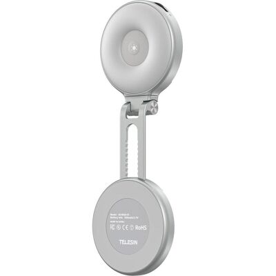 Telesin Magnetic Selfie Ring Light - RGB version (silver) (Éclairage annulaire), Lumière continue, Argent - Publicité Telesin Magnetic Selfie Ring Light - RGB version (silver) (Éclairage annulaire), Lumière continue, Argent - Publicité