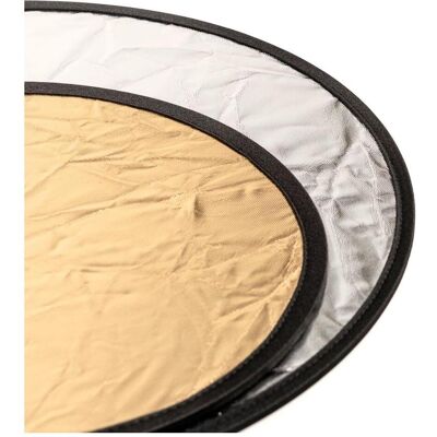 Caruba Tondeuse réflexe 2 en 1 Goud & Zilver 45cm (Réflecteur, 45 cm), Boîte à lumière + réflecteur - Publicité Caruba Tondeuse réflexe 2 en 1 Goud & Zilver 45cm (Réflecteur, 45 cm), Boîte à lumière + réflecteur - Publicité