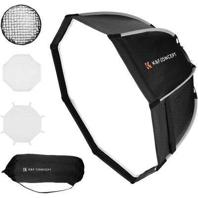 K&F Concept Boîte à lumière octogonale de 55 cm à monture Bowens (Boîte à lumière, 55 cm), Boîte à lumière + réflecteur - Publicité K&F Concept Boîte à lumière octogonale de 55 cm à monture Bowens (Boîte à lumière, 55 cm), Boîte à lumière + réflecteur - Publicité