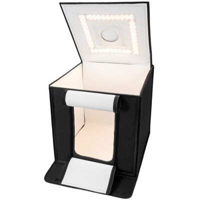 Caruba PhotoCube Portable LED Bi-Color (50x50x50cm), Équipement pour studio : accessoires, Blanc, Noir - Publicité Caruba PhotoCube Portable LED Bi-Color (50x50x50cm), Équipement pour studio : accessoires, Blanc, Noir - Publicité