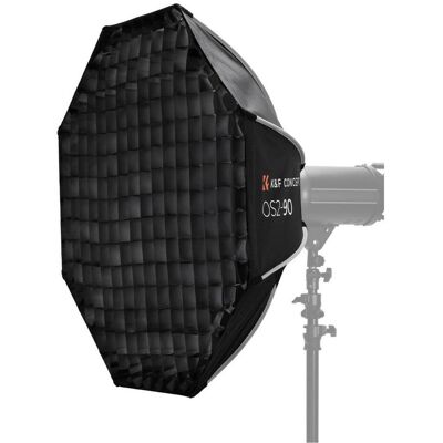 K&F Concept 90cm Octagonal Softbox, Quick release + storage Bowens Mount with Honeycomb Grid, Light Diffusers (90 cm), Boîte à lumière + réflecteur - Publicité K&F Concept 90cm Octagonal Softbox, Quick release + storage Bowens Mount with Honeycomb Grid, Light Diffusers (90 cm), Boîte à lumière + réflecteur - Publicité