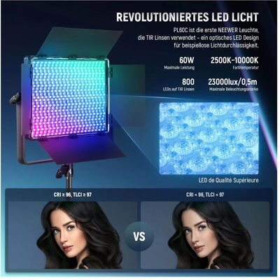 Neewer PL60C (PL60C) (Lumière vidéo), Lumière continue - Publicité Neewer PL60C (PL60C) (Lumière vidéo), Lumière continue - Publicité