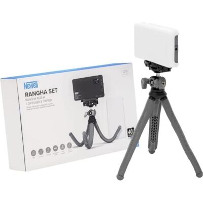 Newell Rangha RGB-W LED Set avec diffuseur et trépied NL4267 (éclairage de studio, Lumière vidéo), Lumière continue, Noir - Publicité Newell Rangha RGB-W LED Set avec diffuseur et trépied NL4267 (éclairage de studio, Lumière vidéo), Lumière continue, Noir - Publicité
