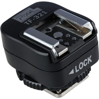 Pixel Adaptateur E-TTL hotshoe TF-321 pour Canon (Adaptateur de flash), Flash : accessoires, Noir - Publicité Pixel Adaptateur E-TTL hotshoe TF-321 pour Canon (Adaptateur de flash), Flash : accessoires, Noir - Publicité