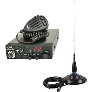 PNI Package Radio CB ESCORT HP 8024 ASQ + Antenne CB ML145 avec aimant 145/PL (15 km), Talkie walkie - Publicité PNI Package Radio CB ESCORT HP 8024 ASQ + Antenne CB ML145 avec aimant 145/PL (15 km), Talkie walkie - Publicité