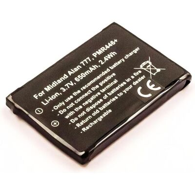 AGI 78764 - Batterie/accumulateur - noir - MIDLAND 777 - Lithium-ion (Li-Ion) - 650 mAh - - (1 pcs, Spécifique à l'appareil, 650 mAh), Batteries + piles - Publicité AGI 78764 - Batterie/accumulateur - noir - MIDLAND 777 - Lithium-ion (Li-Ion) - 650 mAh - - (1 pcs, Spécifique à l'appareil, 650 mAh), Batteries + piles - Publicité
