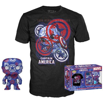 Funko Pop! Captain America Art Series (36) / T-Shirt (M) - Publicité Funko Pop! Captain America Art Series (36) / T-Shirt (M) - Publicité
