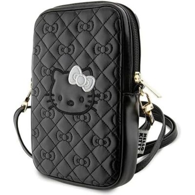Étui Téléphone en Cuir Écologique Matelassé Hello Kitty - Noir - Publicité Étui Téléphone en Cuir Écologique Matelassé Hello Kitty - Noir - Publicité