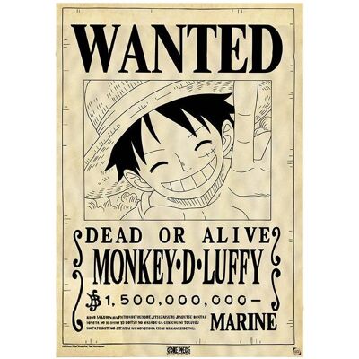 GB Eye, Tableaux, One Piece - Monkey D. Luffy (66 x 46 cm) - Publicité GB Eye, Tableaux, One Piece - Monkey D. Luffy (66 x 46 cm) - Publicité