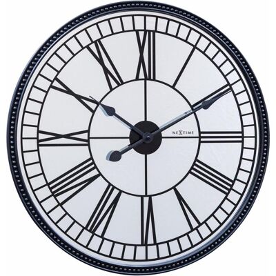 Nextime, Horloge murale, Horloge murale Cleopatra Mirror Ø 56 cm Noir Blanc (56 cm) - Publicité Nextime, Horloge murale, Horloge murale Cleopatra Mirror Ø 56 cm Noir Blanc (56 cm) - Publicité