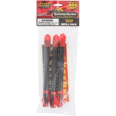 Stomp Rocket Extreme Rocket Refill Pack - 3 Fusées - Jouet - Publicité Stomp Rocket Extreme Rocket Refill Pack - 3 Fusées - Jouet - Publicité