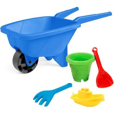 Wader Blaue Schubkarre mit Sandset - Publicité Wader Blaue Schubkarre mit Sandset - Publicité