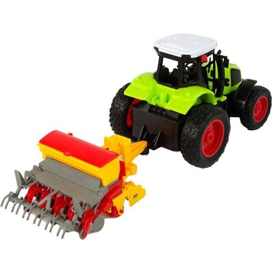 Tracteur agricole télécommandé avec presse à balles - 1:16 Vert - Publicité Tracteur agricole télécommandé avec presse à balles - 1:16 Vert - Publicité