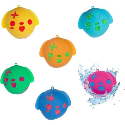 Toi-Toys 6 Wasserbomben Soft Cover 6cm wiederverwendbar (6x) - Publicité Toi-Toys 6 Wasserbomben Soft Cover 6cm wiederverwendbar (6x) - Publicité