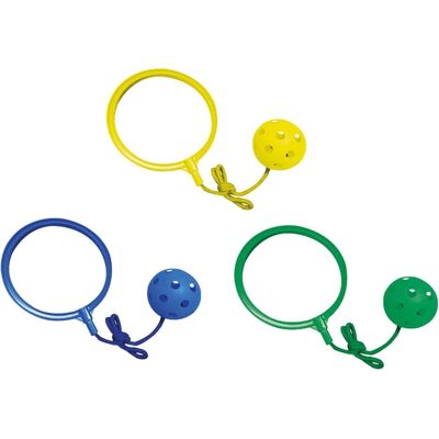 Magni Schleuderball am Seil mit Ring gelb/grün/blau Länge 72cm 3fach sortiert - Publicité Magni Schleuderball am Seil mit Ring gelb/grün/blau Länge 72cm 3fach sortiert - Publicité