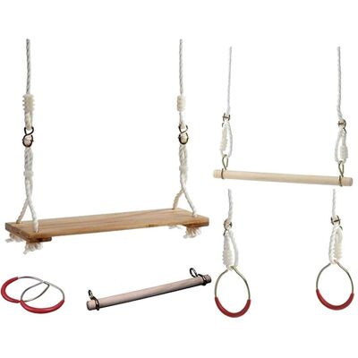 Idena Turnschaukel Set Brettschaukel Trapezschaukel Turnringe - Publicité Idena Turnschaukel Set Brettschaukel Trapezschaukel Turnringe - Publicité