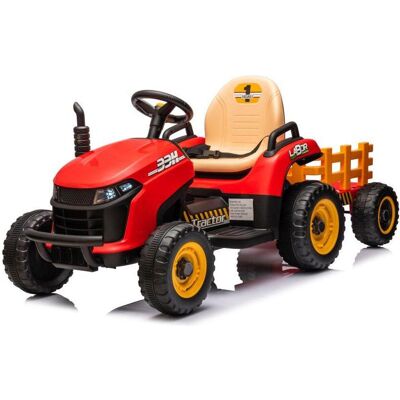 Lean Toys BBH-030 Red Battery Tractor - Publicité Lean Toys BBH-030 Red Battery Tractor - Publicité