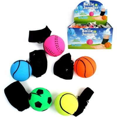 Magni Balle avec ficelle 6cm 4 fois assortie - Publicité Magni Balle avec ficelle 6cm 4 fois assortie - Publicité