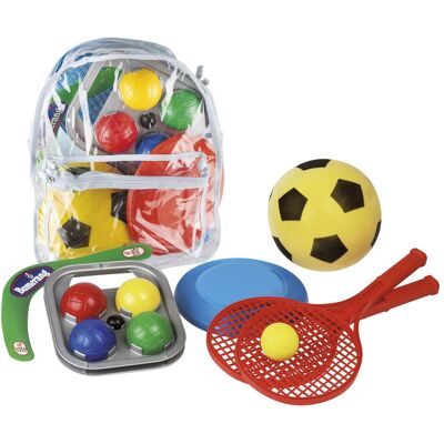 Androni Camping Sportset - Sac à dos transparent - Ensemble de jeu extérieur - Publicité Androni Camping Sportset - Sac à dos transparent - Ensemble de jeu extérieur - Publicité
