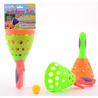 Johntoy Jeu de balle à attraper Outdoor Fun Mega 3 pièces - Publicité Johntoy Jeu de balle à attraper Outdoor Fun Mega 3 pièces - Publicité