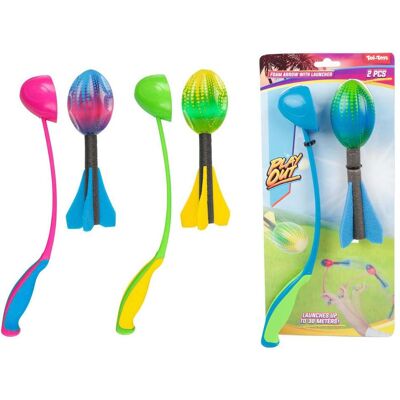 Toi-Toys Play Out Mini-Schaumstoffpfeile mit Vortex-Thrower - Publicité Toi-Toys Play Out Mini-Schaumstoffpfeile mit Vortex-Thrower - Publicité