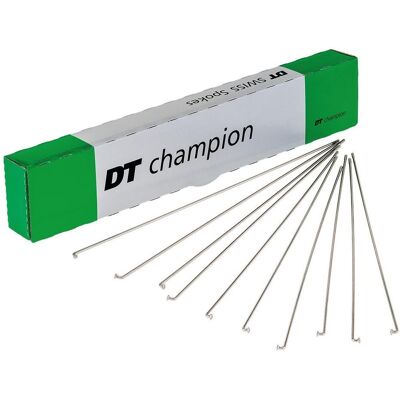 DT Swiss Rayons Champion argent 2x266mm - Publicité DT Swiss Rayons Champion argent 2x266mm - Publicité