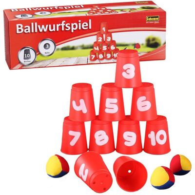 Idena Jeu de lancer de balles 10 gobelets, 3 balles à lancer (2 - 8 Joueur) - Publicité Idena Jeu de lancer de balles 10 gobelets, 3 balles à lancer (2 - 8 Joueur) - Publicité