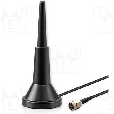 Qoltec Antena 4G LTE z podstaw magnetyczn 5dBi dooklna wewntrzna 600-2700 MHz SMA (4G), Antenne réseau - Publicité Qoltec Antena 4G LTE z podstaw magnetyczn 5dBi dooklna wewntrzna 600-2700 MHz SMA (4G), Antenne réseau - Publicité