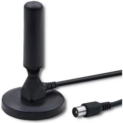 Antenne TV Qoltec 57016 - DVB-T2, 12 dBi, Noir - Publicité Antenne TV Qoltec 57016 - DVB-T2, 12 dBi, Noir - Publicité